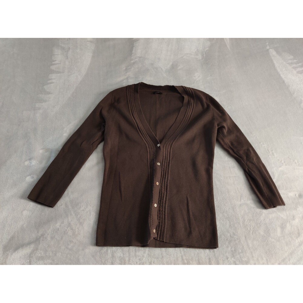 Talbots Cardigan 3/4 sleeve brown